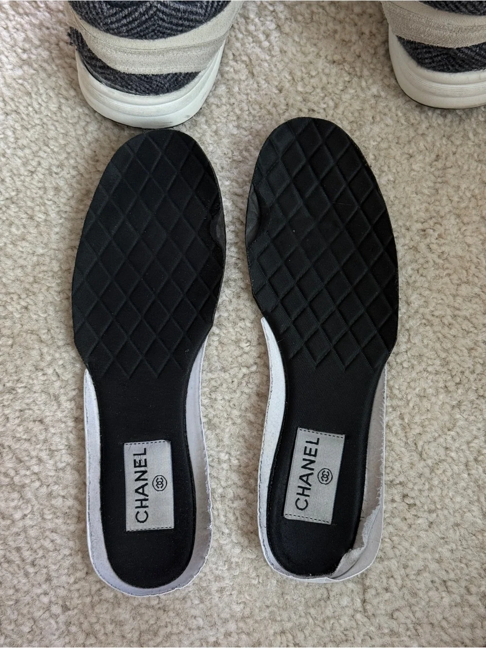 CHANEL Sneaker Gray Tweed Low Top 38